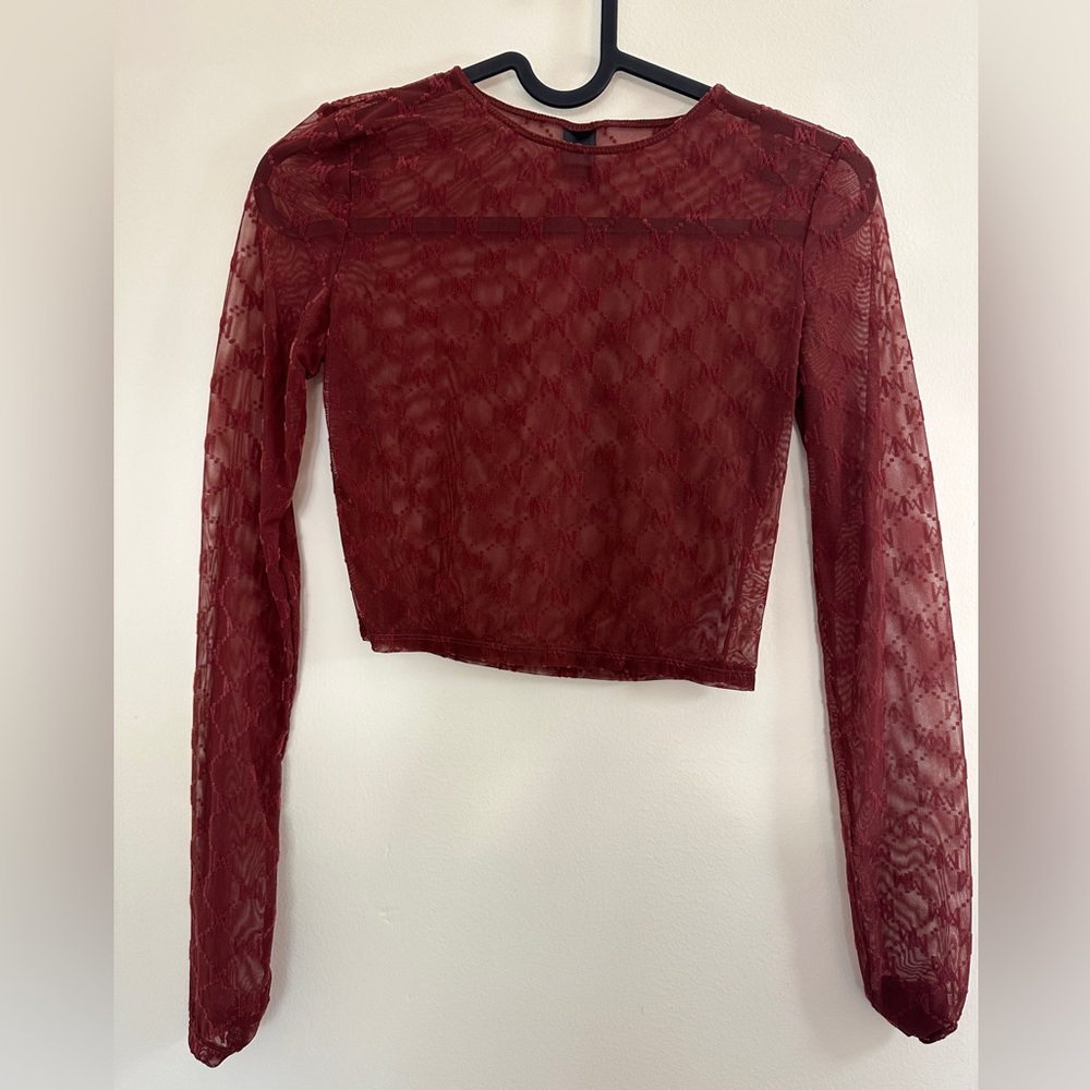 Meshki monogram mesh crop top - Picture 3 of 4